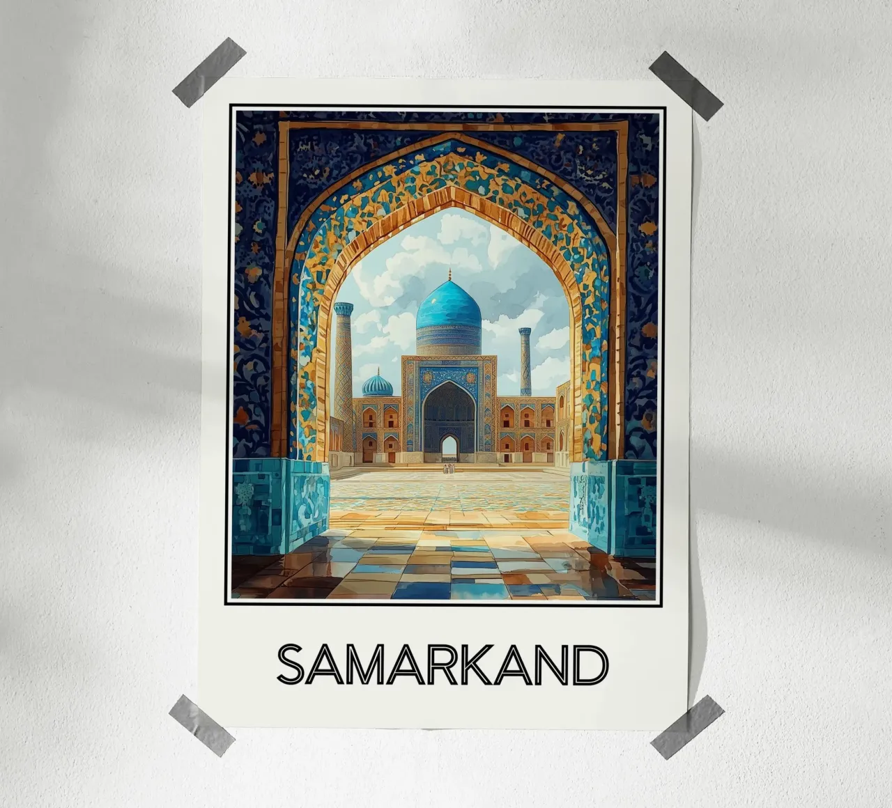 Samarcanda poster con telaio in alluminio da Frame the World