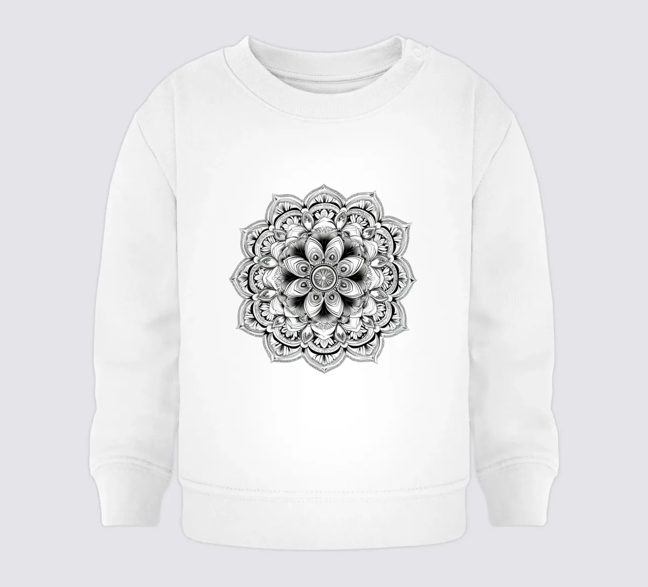 Mandala in bianco e nero felpa neonato da Spiritual Touch