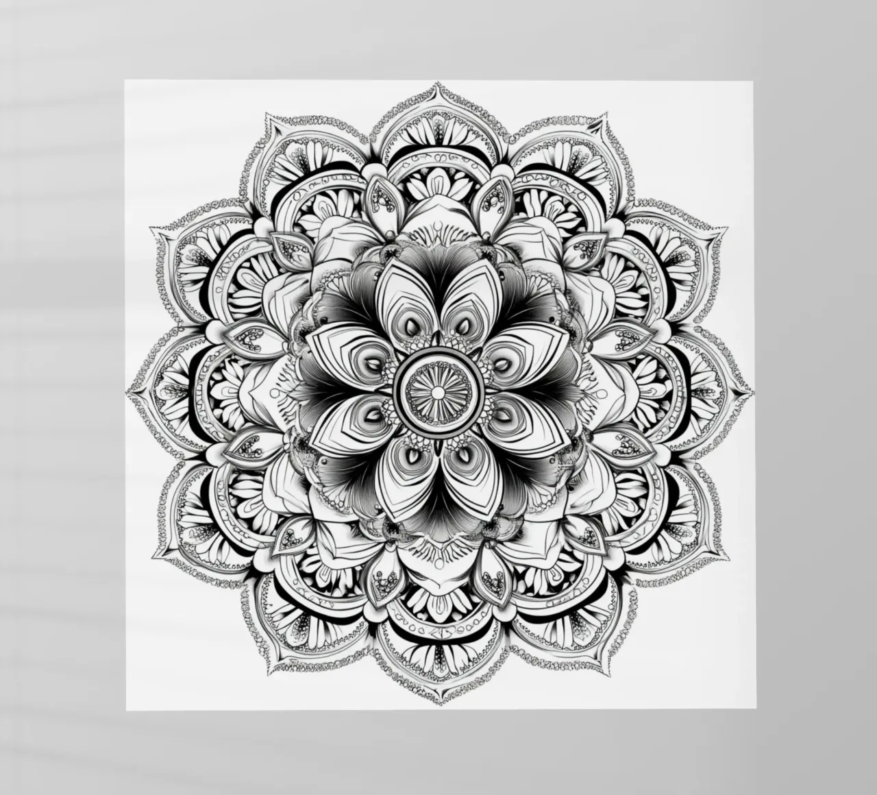 Mandala in bianco e nero pellicola backlit da Spiritual Touch