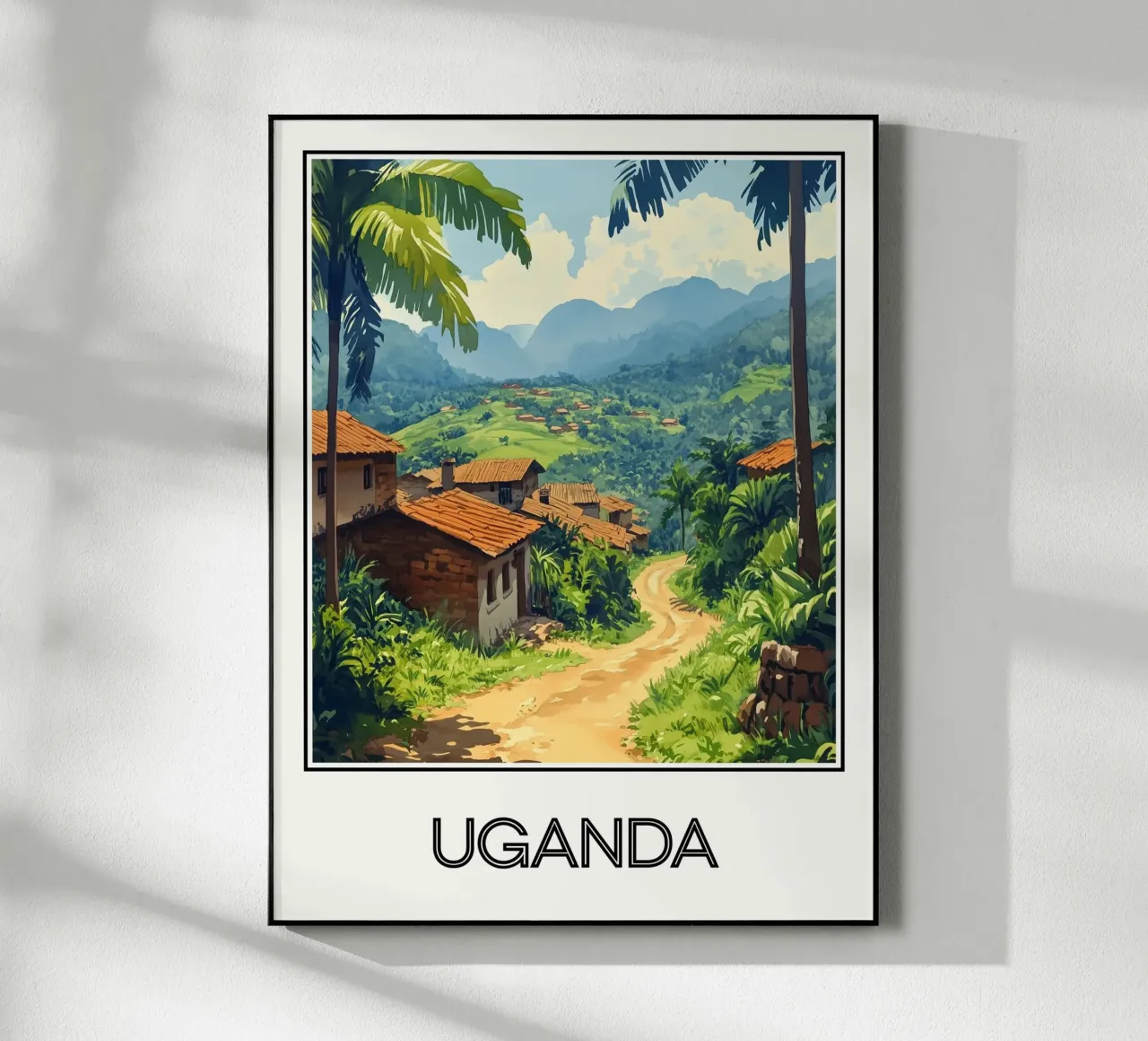 Affiche Ouganda plexiglass da Frame the World