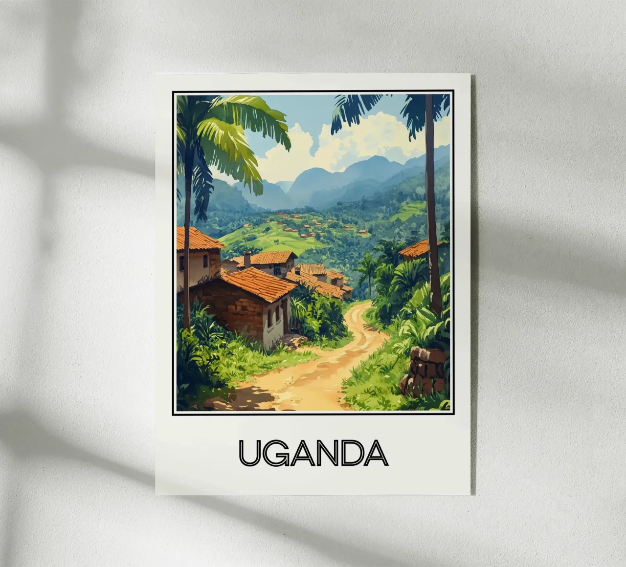 Affiche Ouganda plexiglass da Frame the World