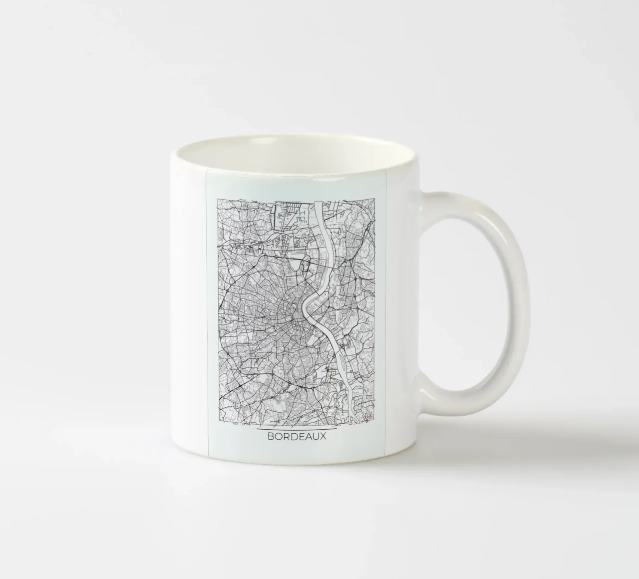 Bordeaux Minimal Keramik Tasse von Hubert Roguski
