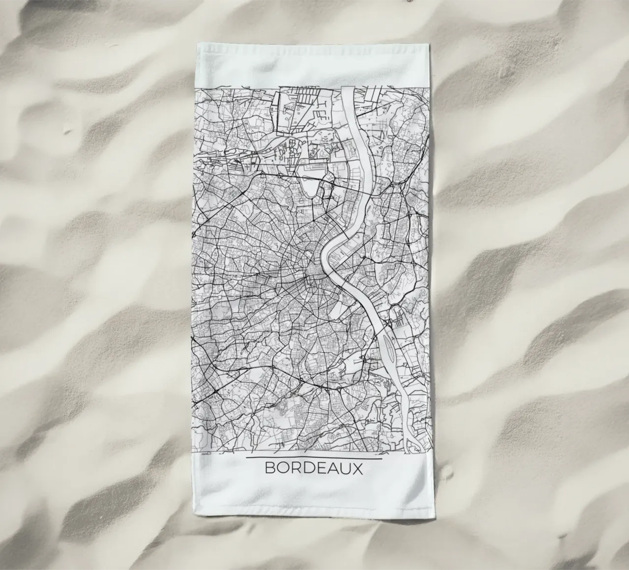 Bordeaux Minimal toalla de playa de Hubert Roguski
