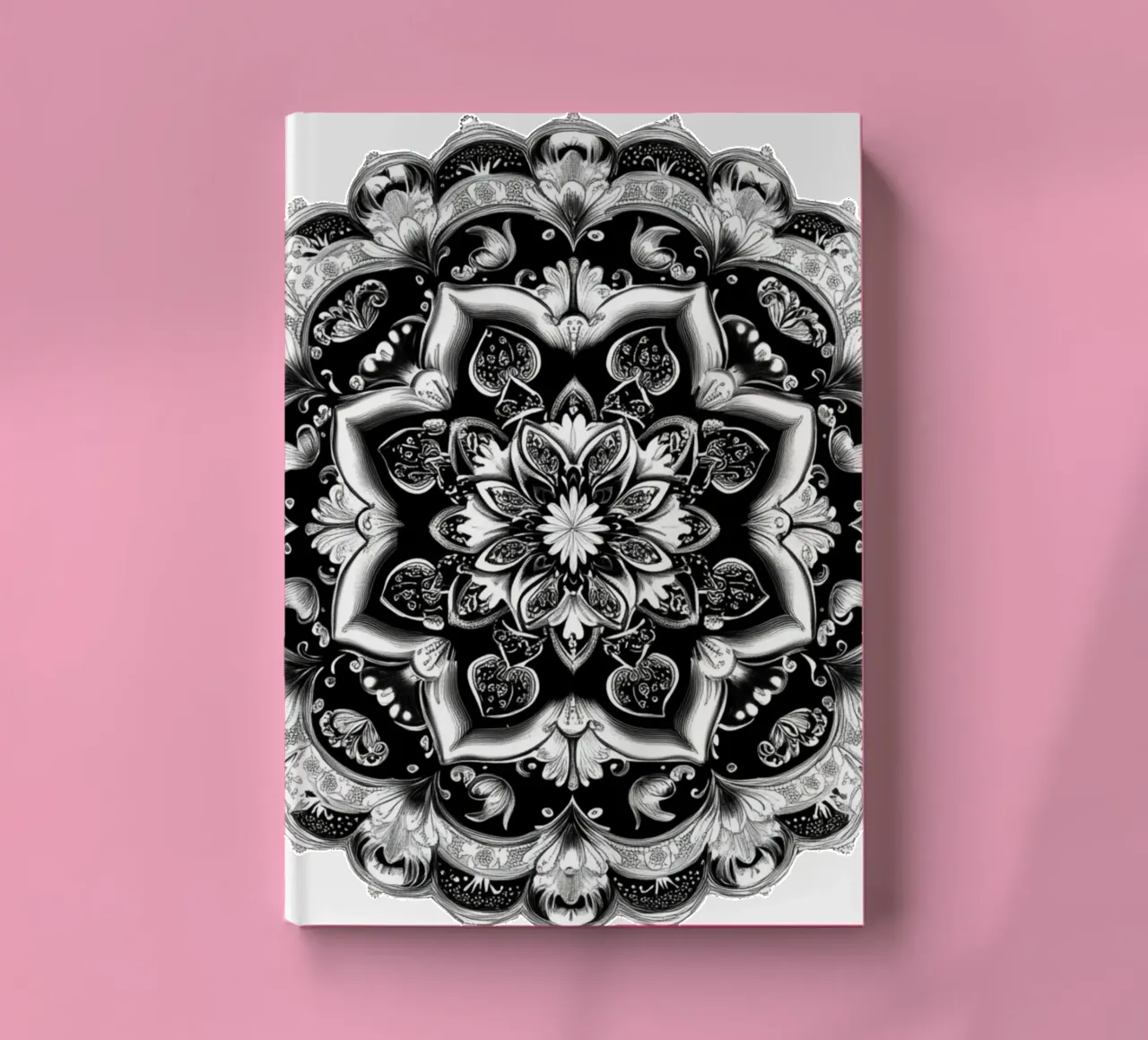 Mandala in bianco e nero diario da Spiritual Touch