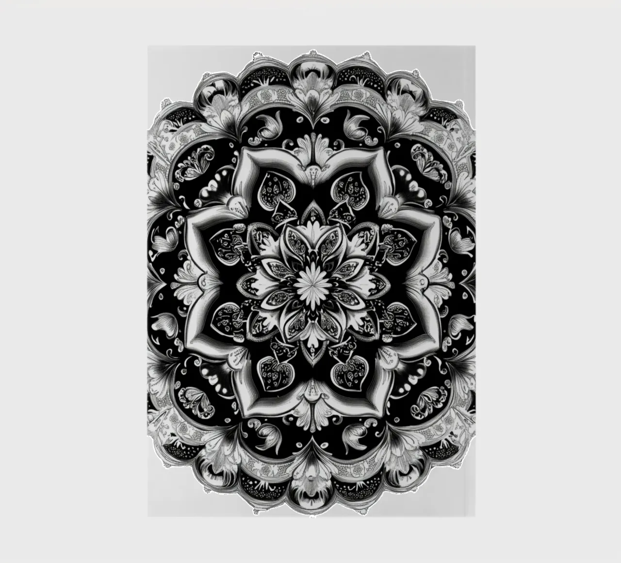 Mandala in bianco e nero diario da Spiritual Touch