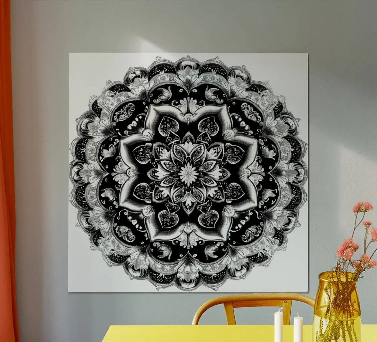 Mandala in bianco e nero poster da Spiritual Touch