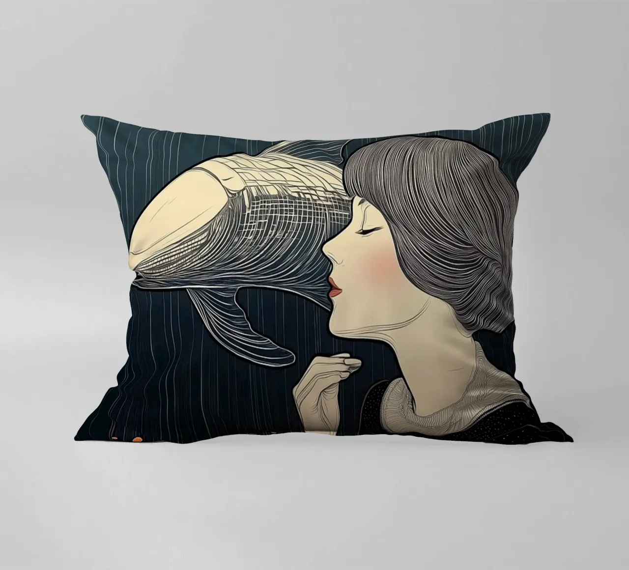 A dream of a whale cuscino da Synthaira