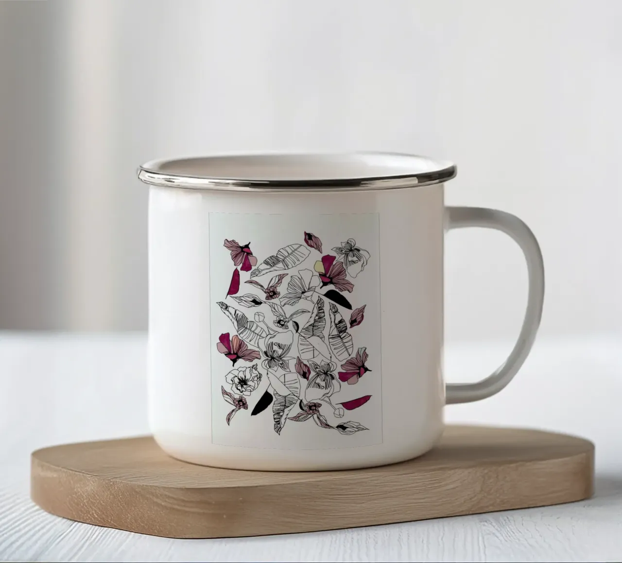 Wildflowers 2 tazza in smalto da Céleste Hollak