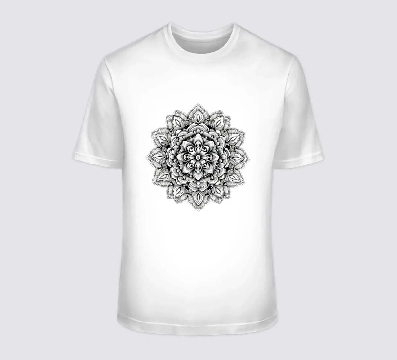 Mandala in bianco e nero t-shirt da Spiritual Touch