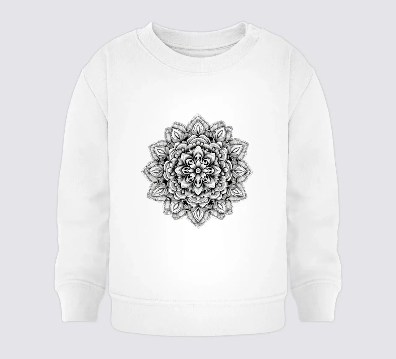 Mandala in bianco e nero felpa neonato da Spiritual Touch