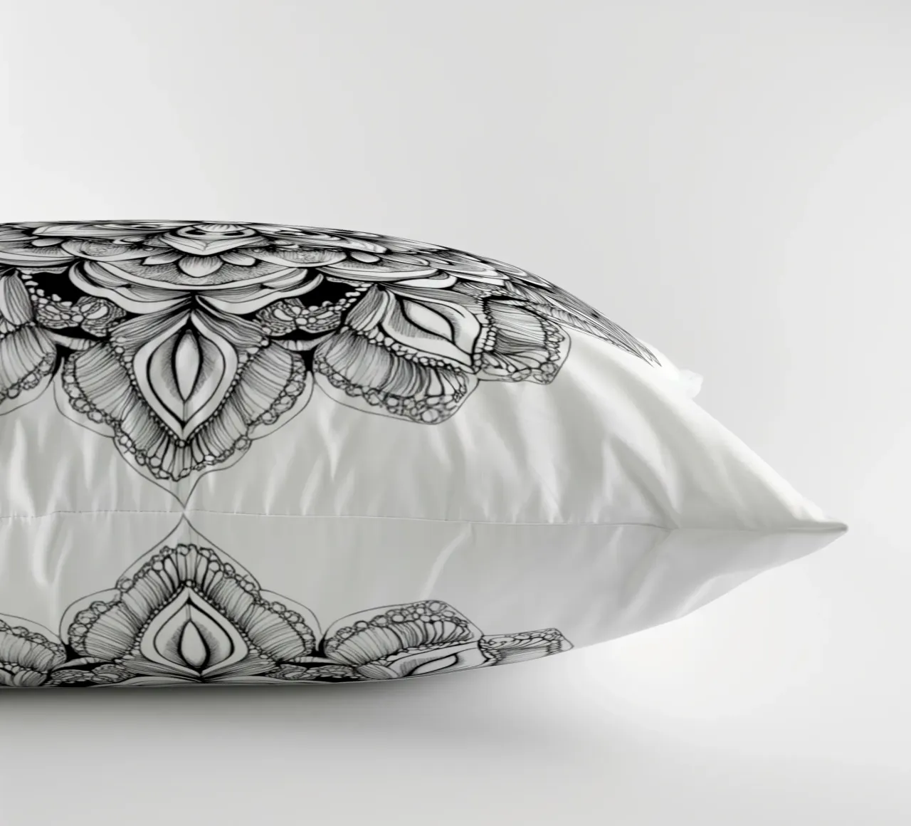 Mandala in bianco e nero cuscino da Spiritual Touch
