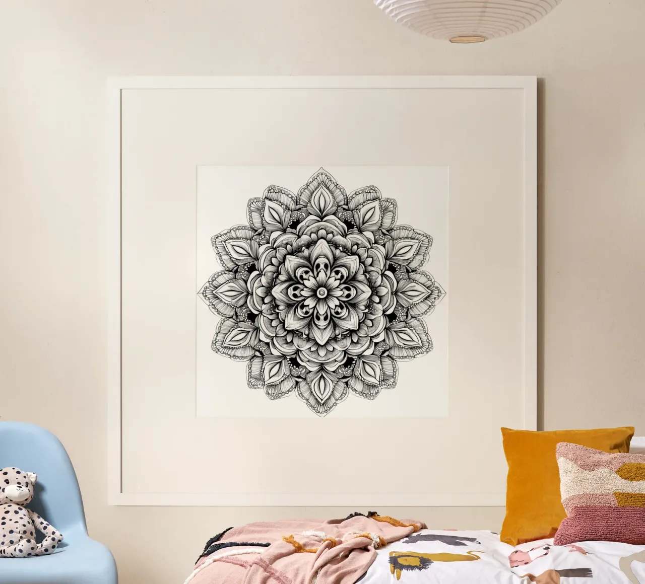 Mandala in bianco e nero poster da Spiritual Touch