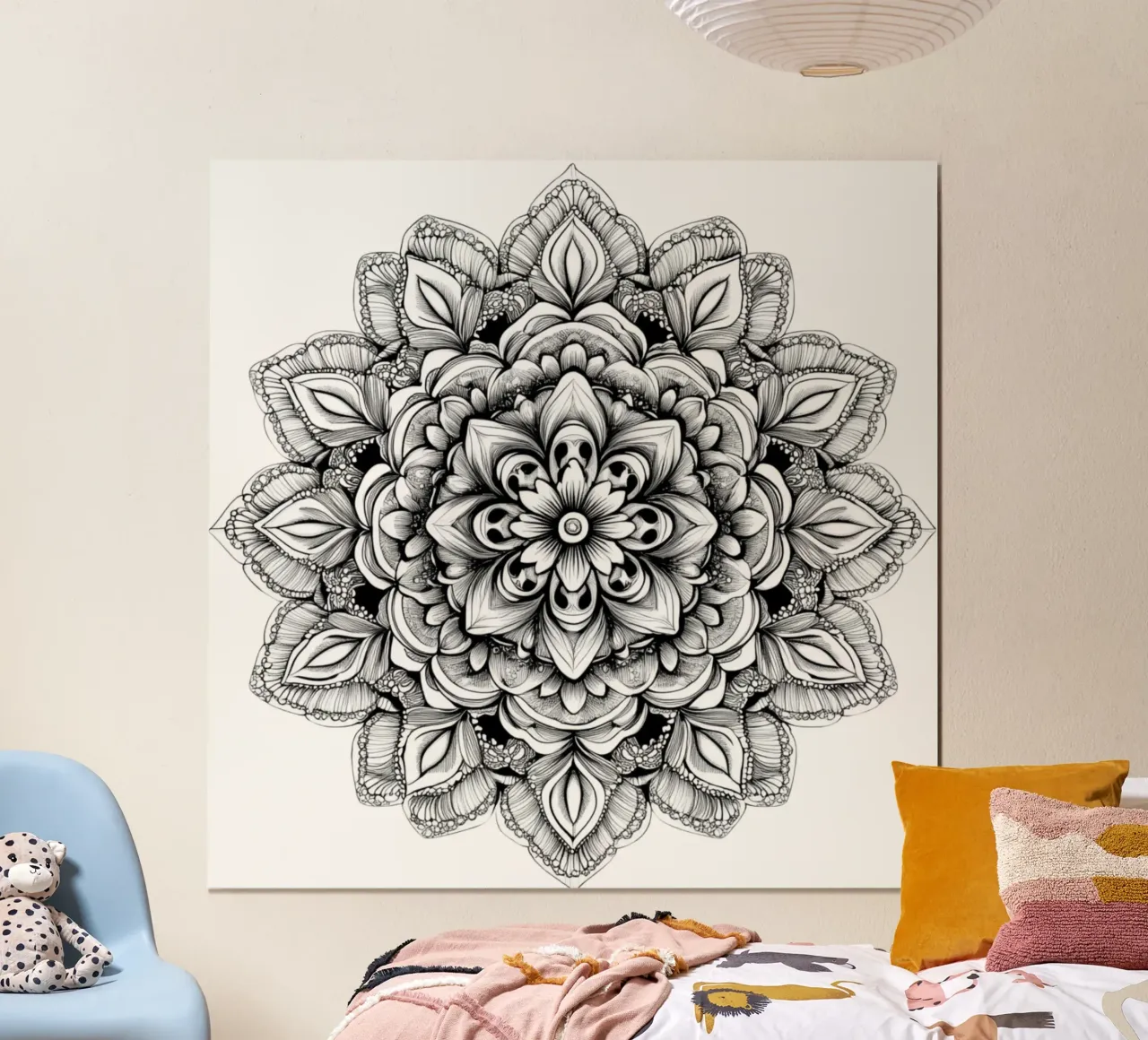 Mandala in bianco e nero poster da Spiritual Touch