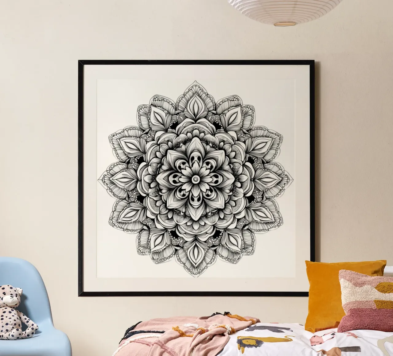 Mandala in bianco e nero poster da Spiritual Touch