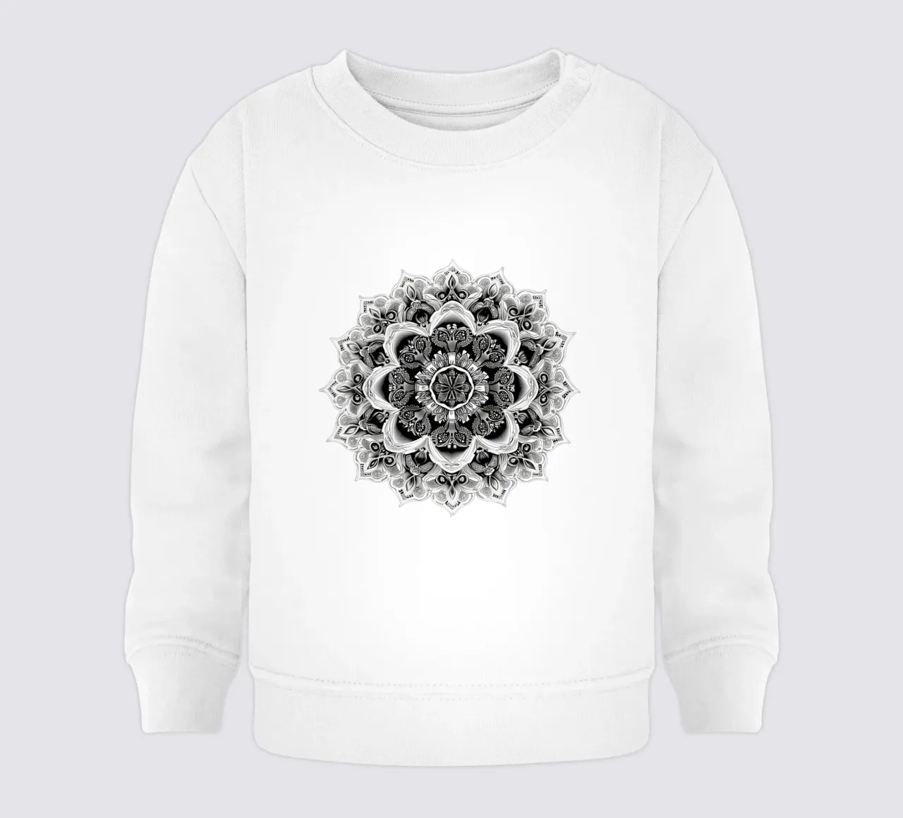 Mandala in bianco e nero felpa neonato da Spiritual Touch