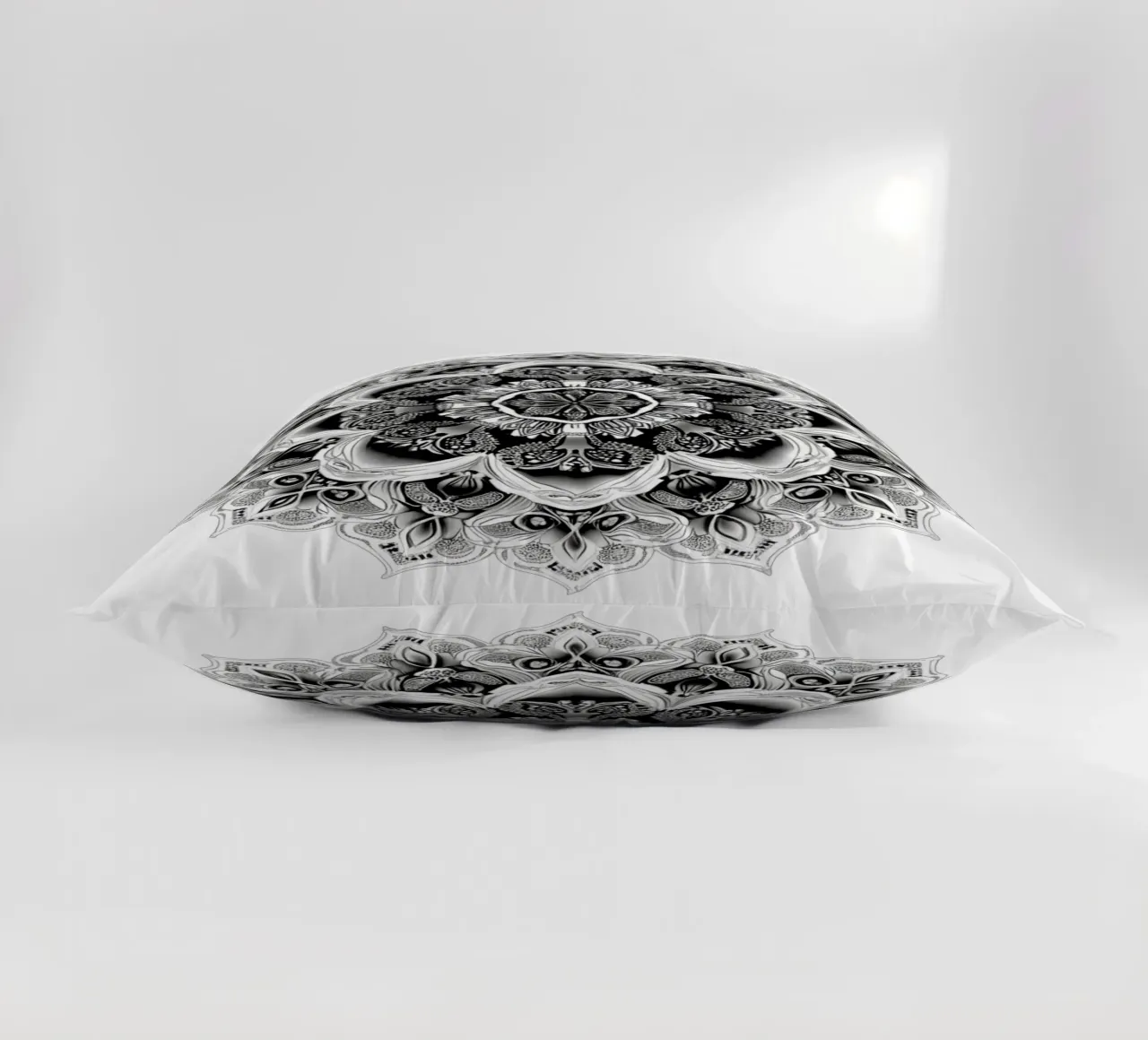 Mandala in bianco e nero cuscino da Spiritual Touch