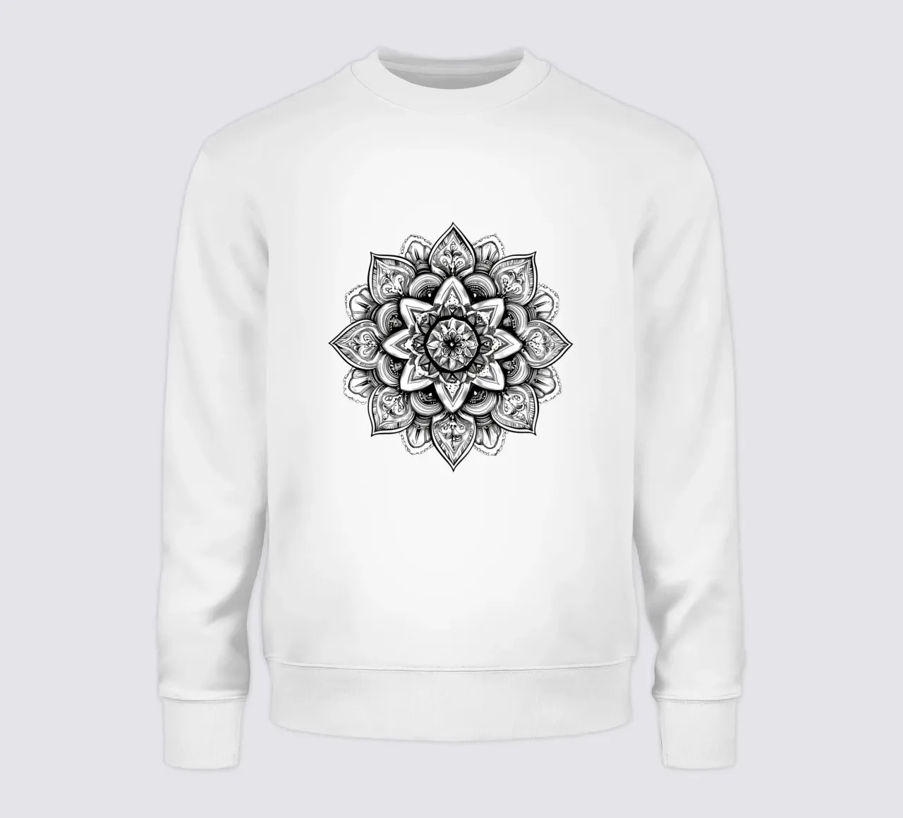 Mandala in bianco e nero felpa da Spiritual Touch
