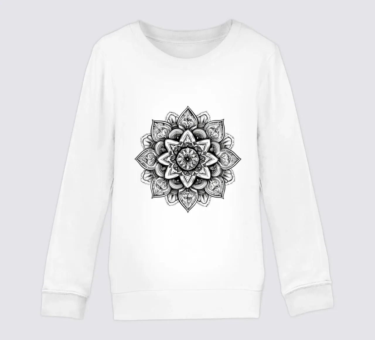 Mandala in bianco e nero felpa bambino da Spiritual Touch
