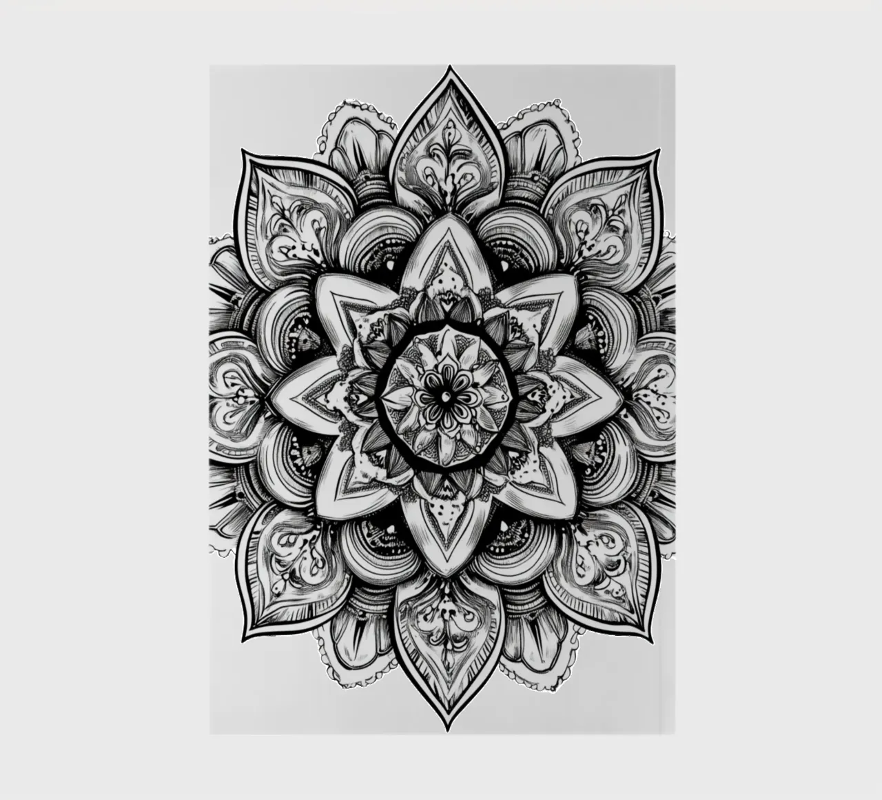 Mandala in bianco e nero diario da Spiritual Touch