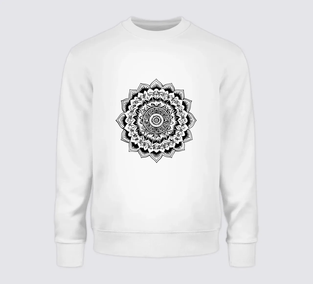 Mandala in bianco e nero felpa da Spiritual Touch
