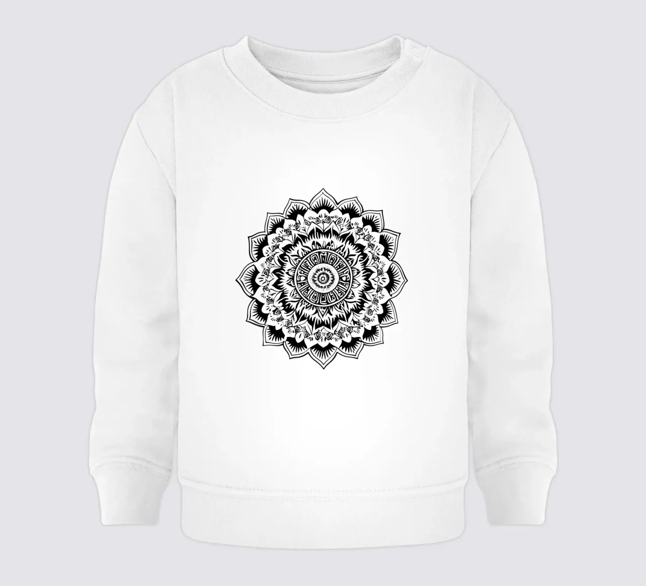 Mandala in bianco e nero felpa neonato da Spiritual Touch