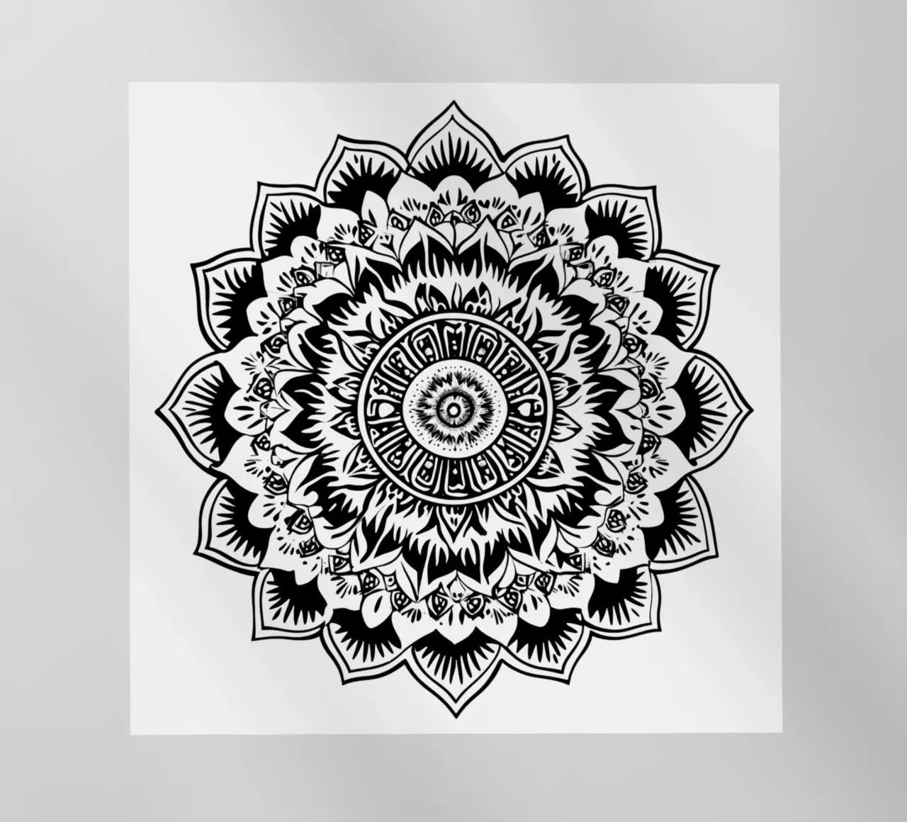 Mandala in bianco e nero pellicola backlit da Spiritual Touch
