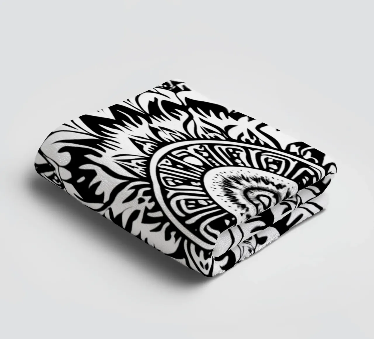 Mandala in bianco e nero asciugamano da bagno da Spiritual Touch