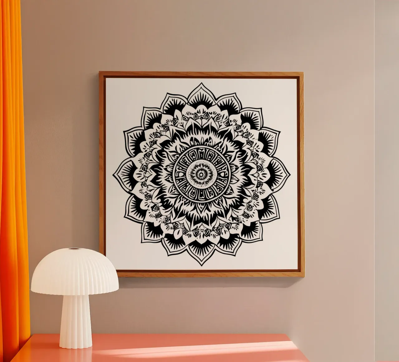 Mandala in bianco e nero plexiglass da Spiritual Touch