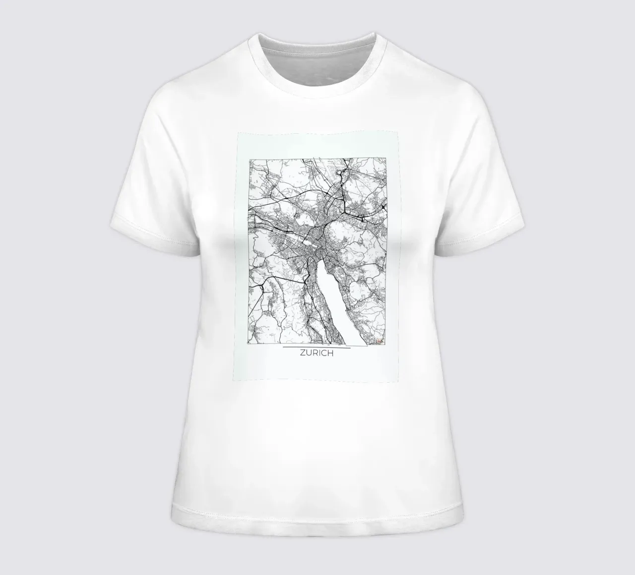 Zurich Minimal t-shirt da donna da Hubert Roguski