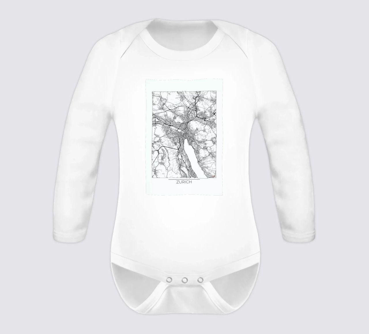 Zurich Minimal Langarm Babybody von Hubert Roguski