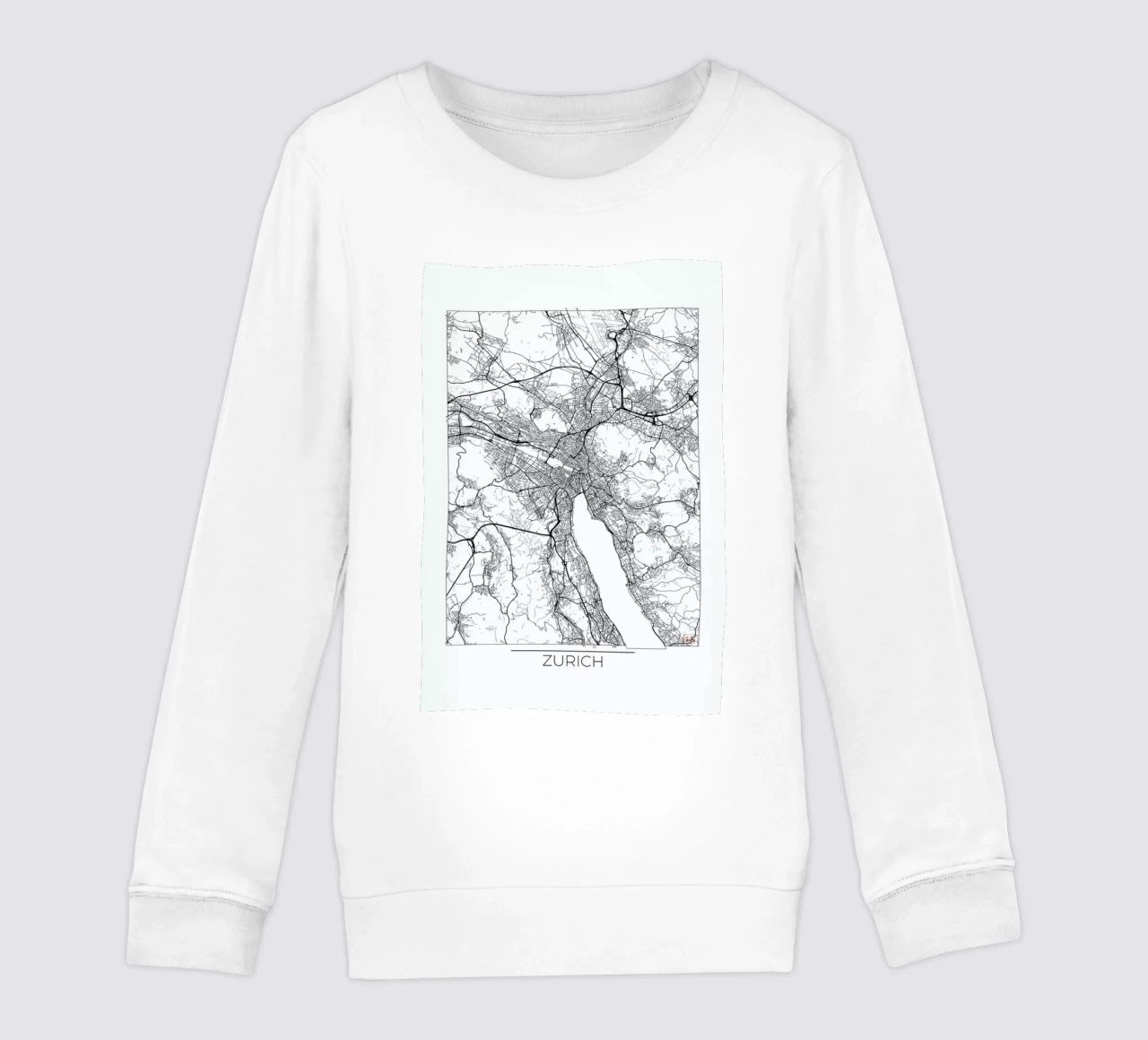 Zurich Minimal Kinder Sweatshirt von Hubert Roguski