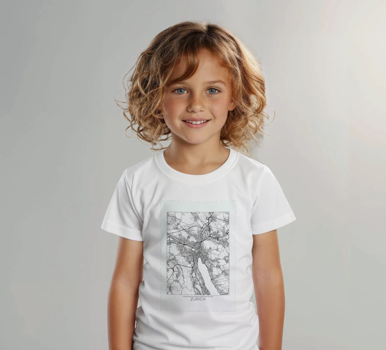 Zurich Minimal Kinder T-Shirt von Hubert Roguski