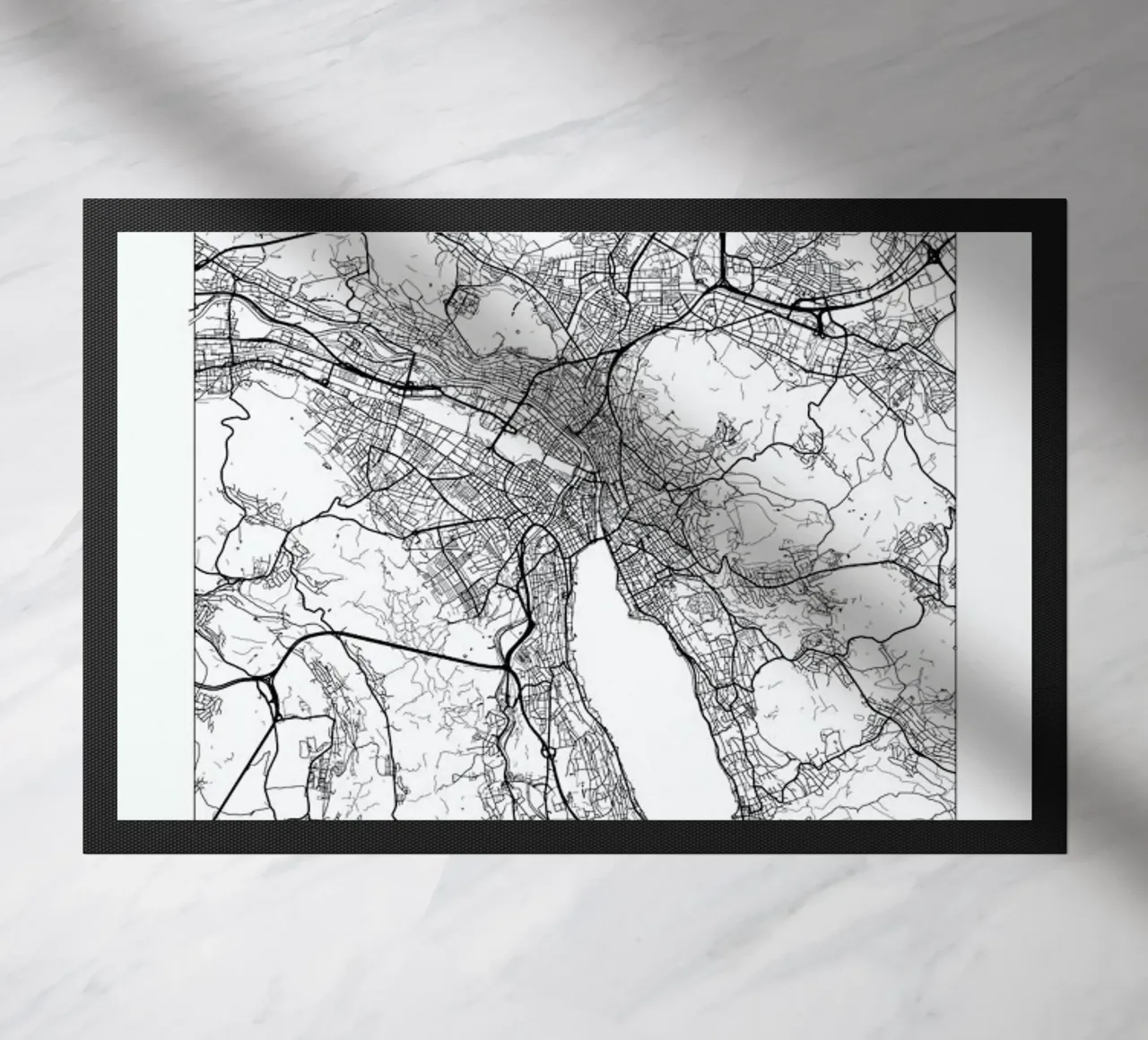 Zurich Minimal Fußmatte von Hubert Roguski