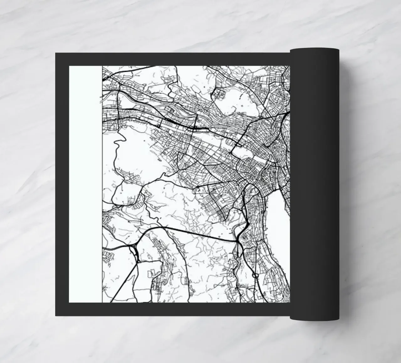 Zurich Minimal Fußmatte von Hubert Roguski