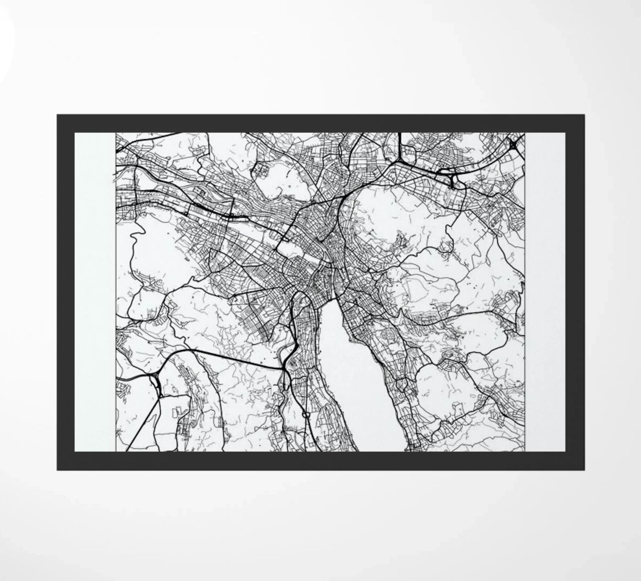 Zurich Minimal Fußmatte von Hubert Roguski