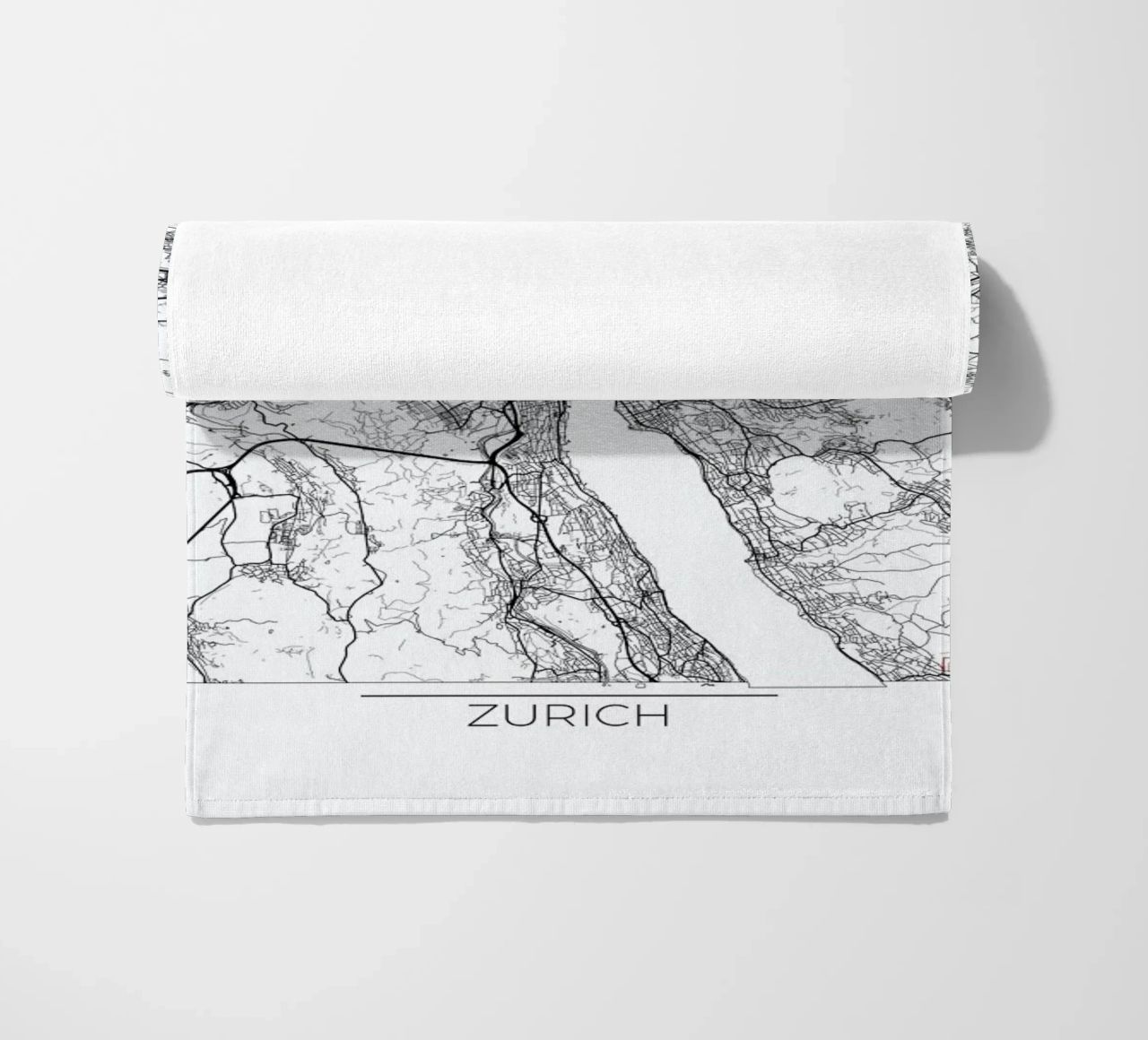 Zurich Minimal Strandtuch von Hubert Roguski
