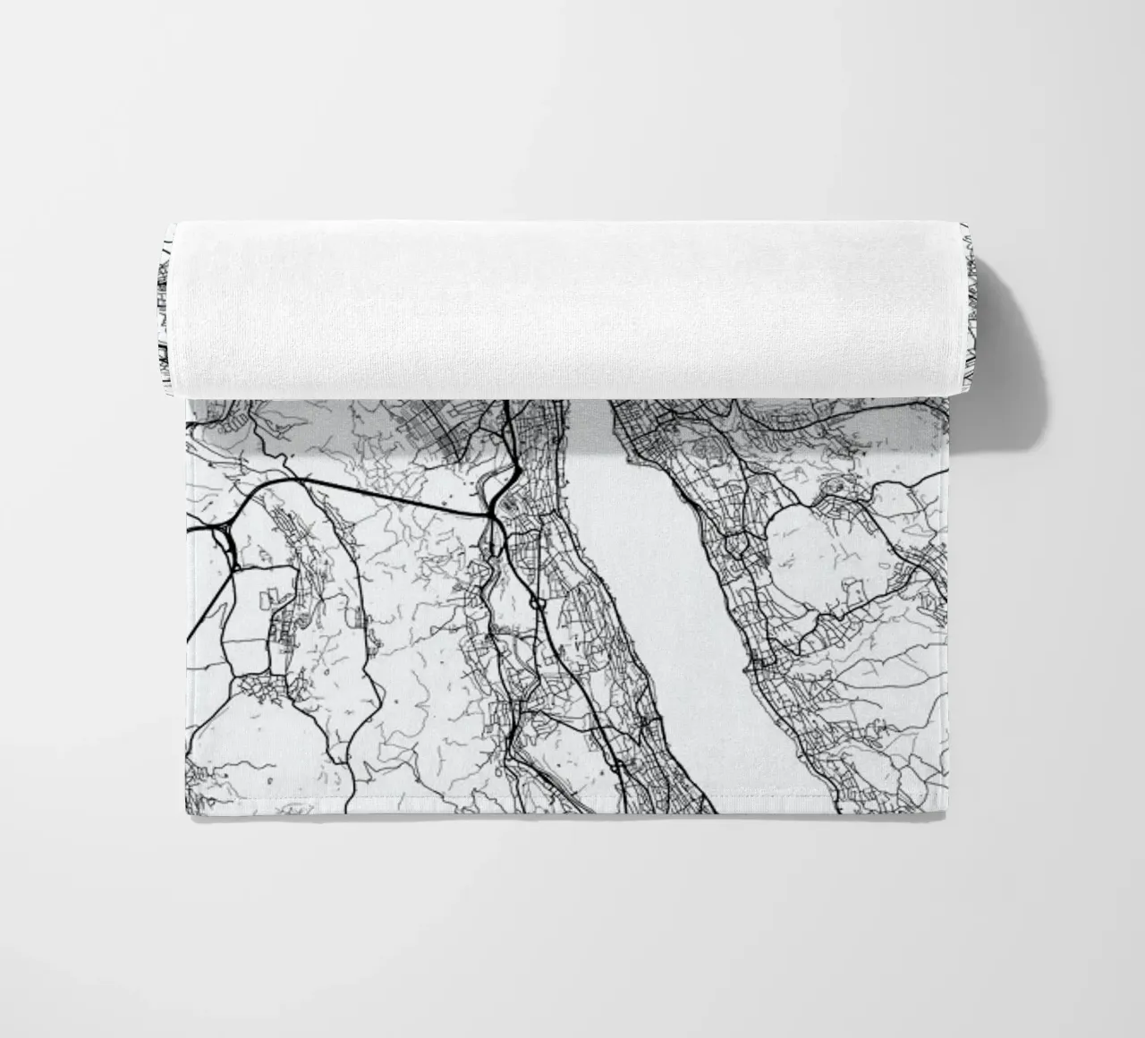 Zurich Minimal beach towel by Hubert Roguski
