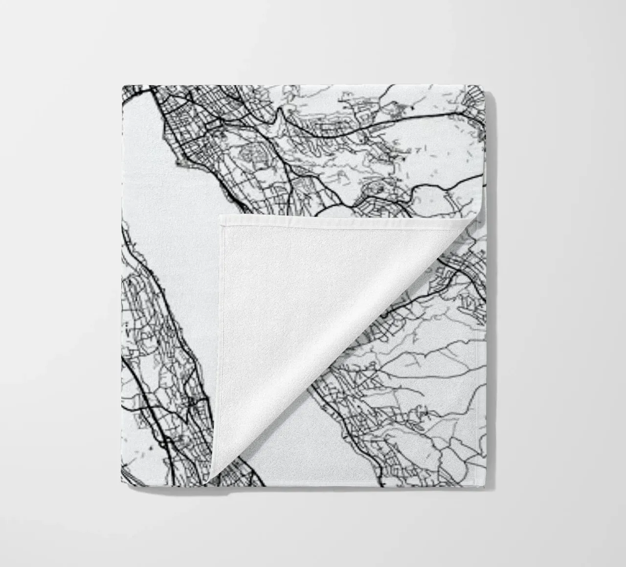 Zurich Minimal beach towel by Hubert Roguski
