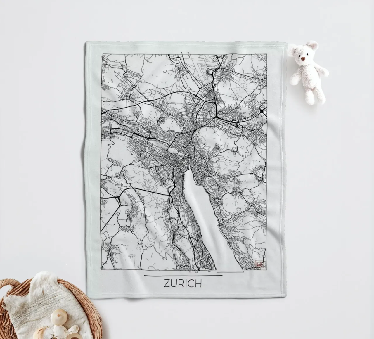 Zurich Minimal coperta in pile da Hubert Roguski