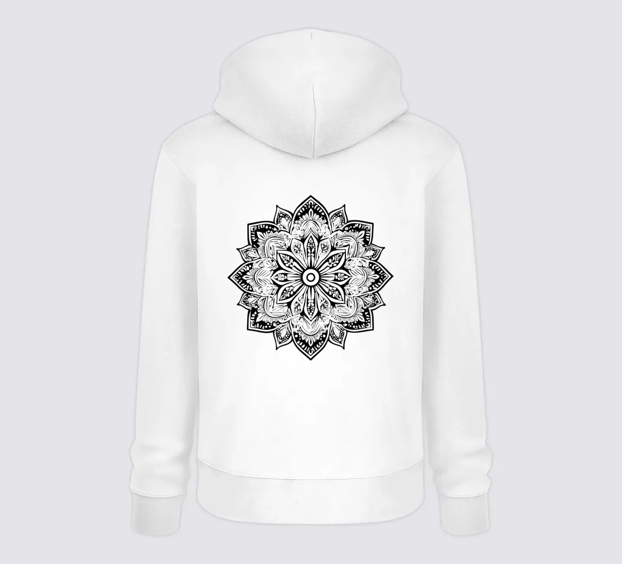 Mandala in bianco e nero felpa con cappuccio da Spiritual Touch