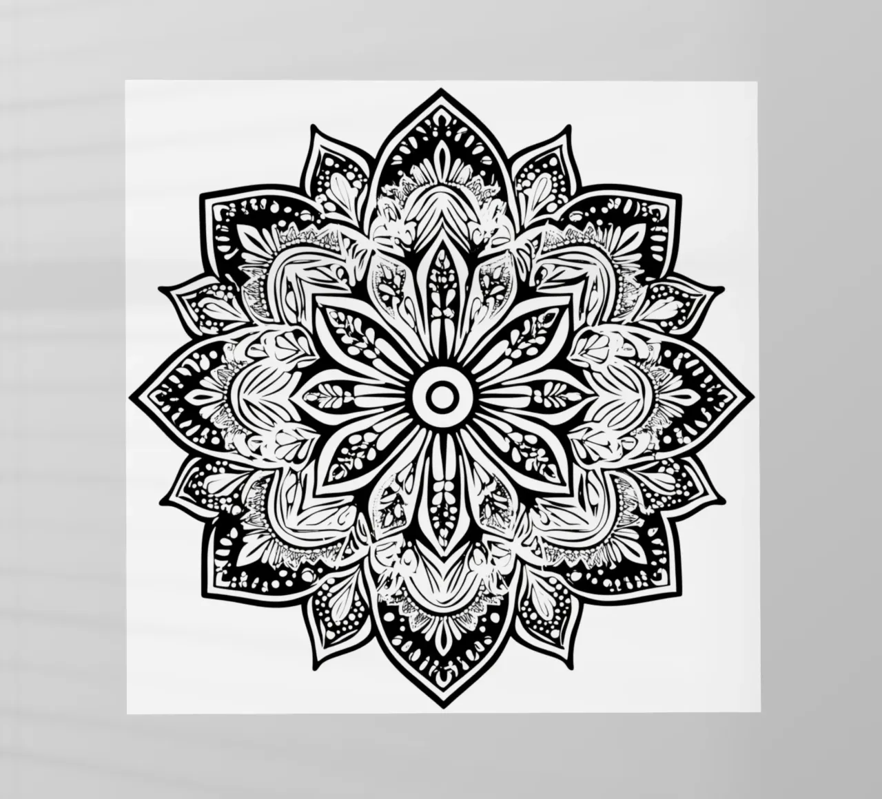 Mandala in bianco e nero pellicola backlit da Spiritual Touch