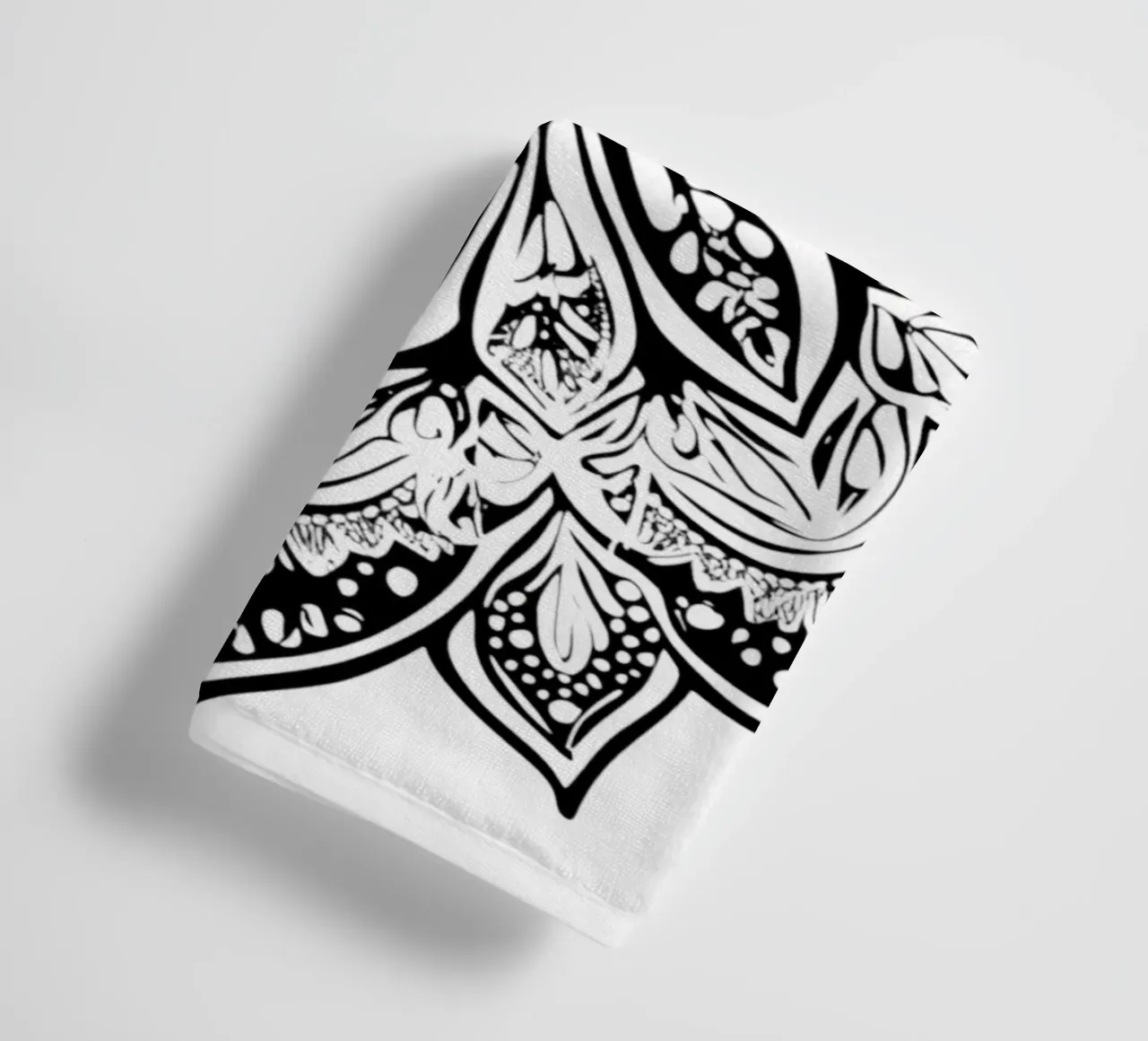 Mandala in bianco e nero asciugamano da bagno da Spiritual Touch
