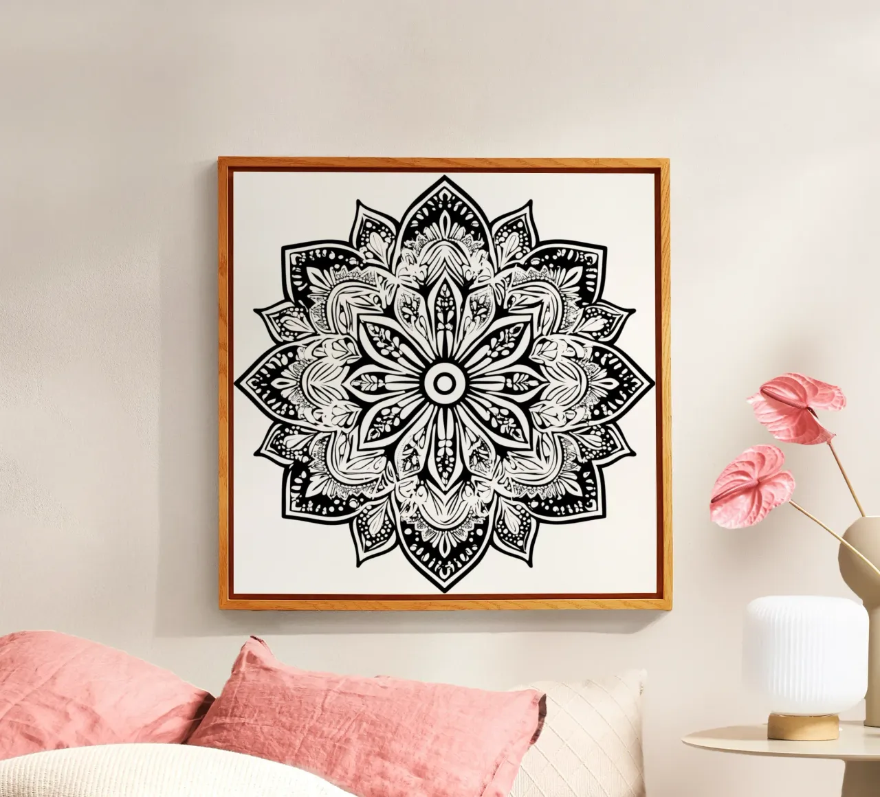 Mandala in bianco e nero plexiglass da Spiritual Touch