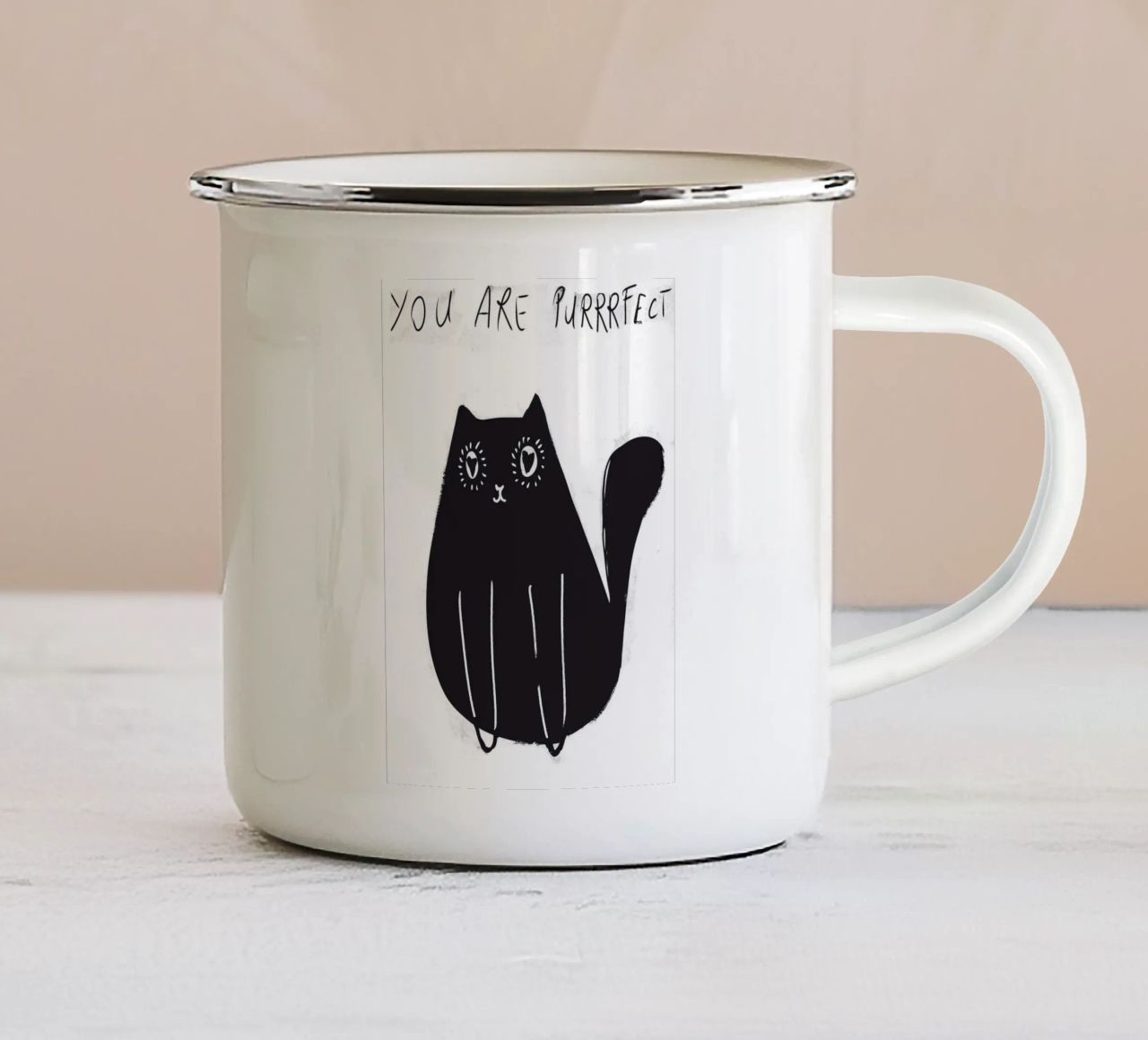 YOU ARE PURRRFECT - 2 tazza in smalto da Gabi_Schöffel_Illustration