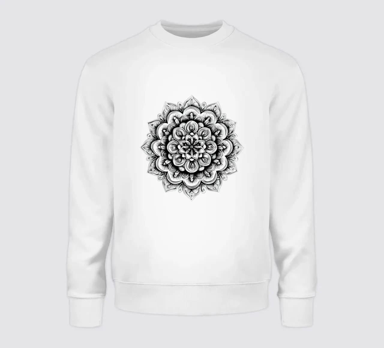 Mandala in bianco e nero felpa da Spiritual Touch