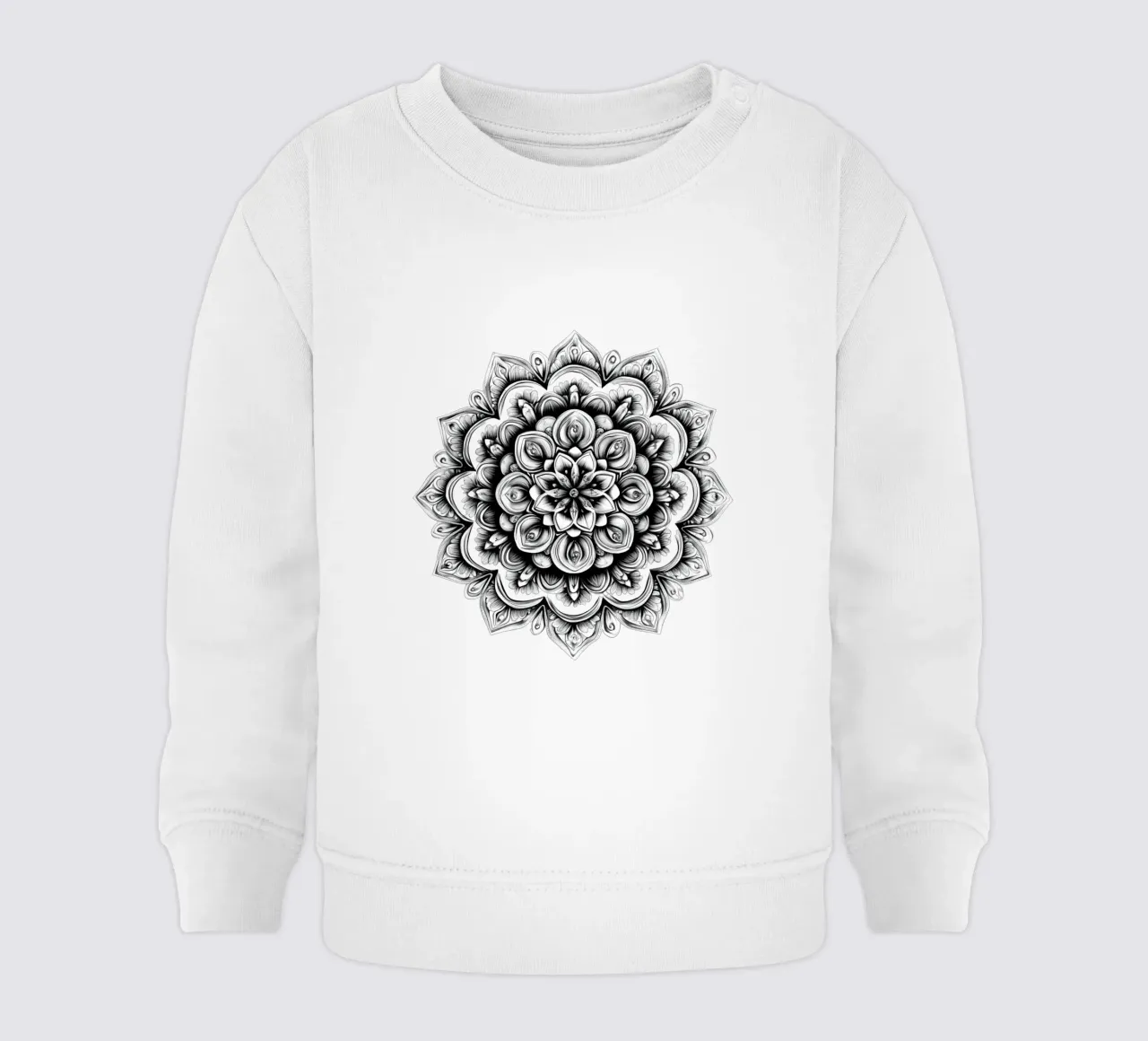 Mandala in bianco e nero felpa neonato da Spiritual Touch