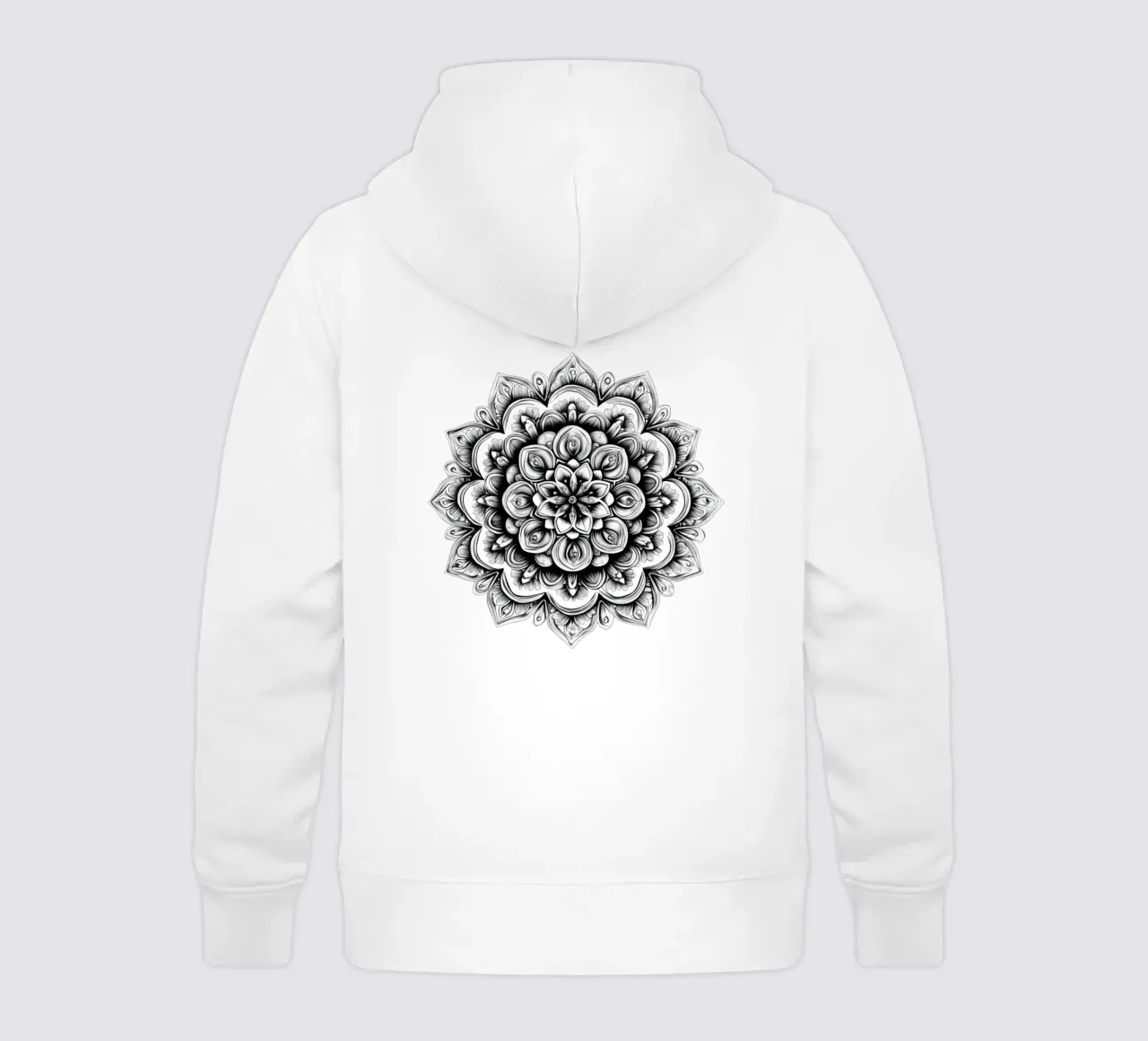 Mandala in bianco e nero felpa bambino con cappuccio da Spiritual Touch