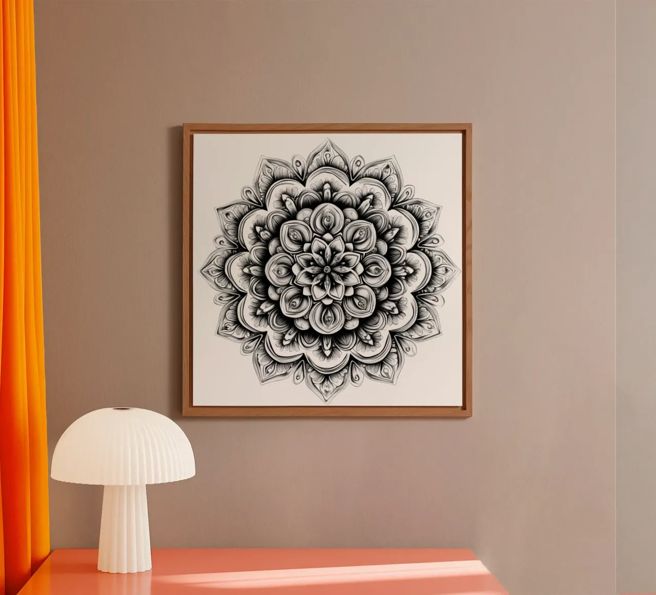 Mandala in bianco e nero alluminio dibond da Spiritual Touch