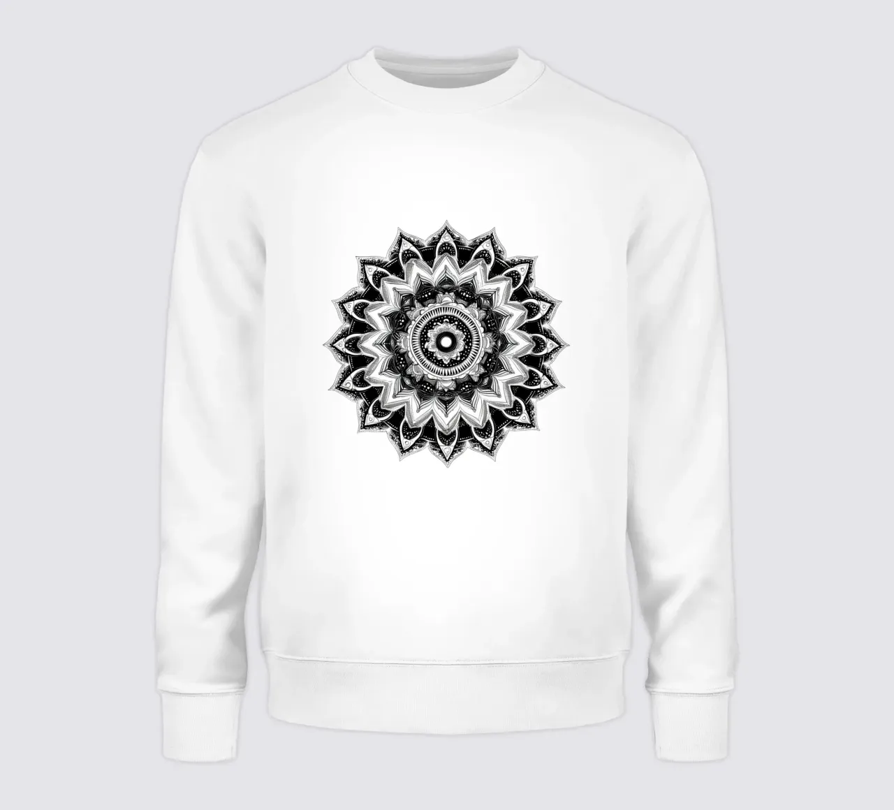 Mandala in bianco e nero felpa da Spiritual Touch