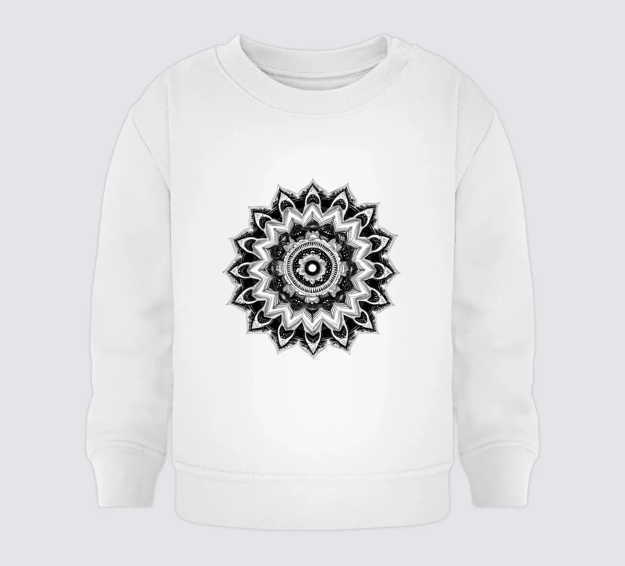 Mandala in bianco e nero felpa neonato da Spiritual Touch